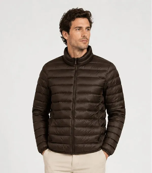 Jaqueta Masculina Puffer Em Poliamida All Free Marrom M