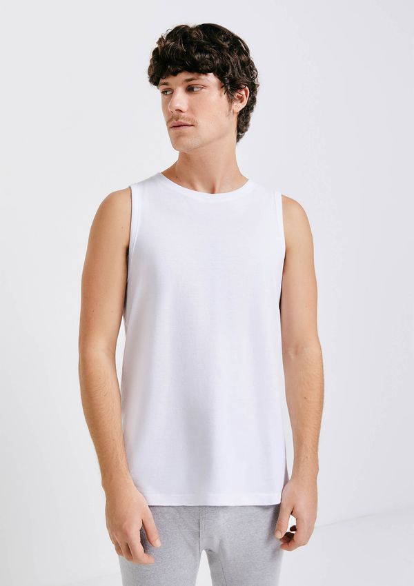 Regata Básica Masculina Alças Largas - Branco P