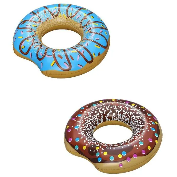 Boia Circular Inflável 36118 para Piscina e Praia Formato de Donut 107CM Cores Diversas Bestway Boia Circular Inflável 36118 para Piscina Formato de Donut 107CM Cores Diversas Bestway