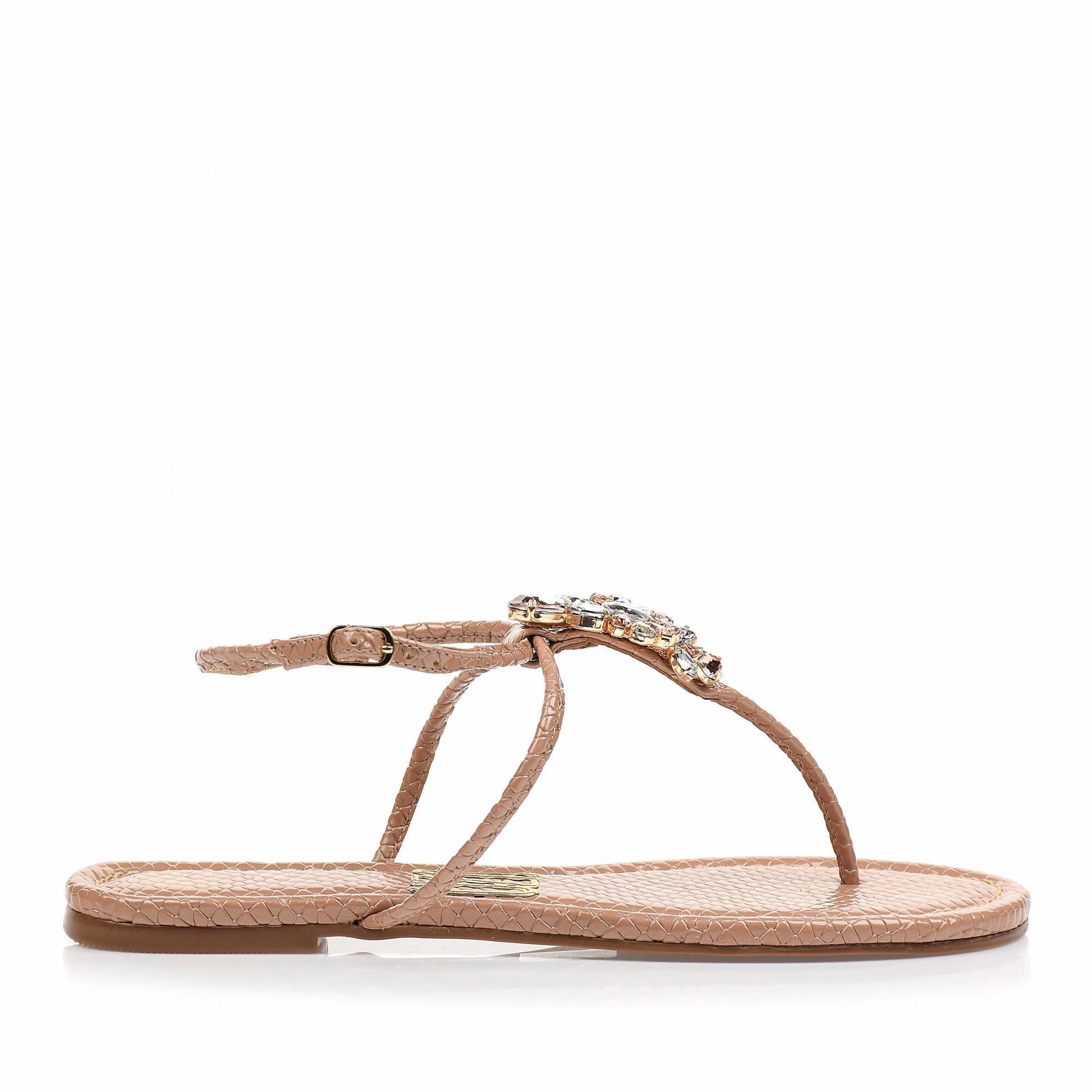 Rasteira Snake Lux Nude