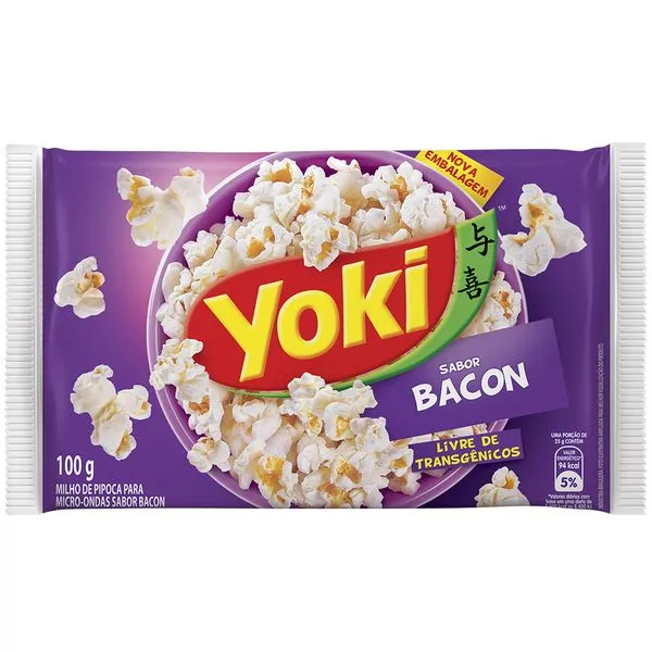 Pipoca Microondas Yoki Bacon 100g