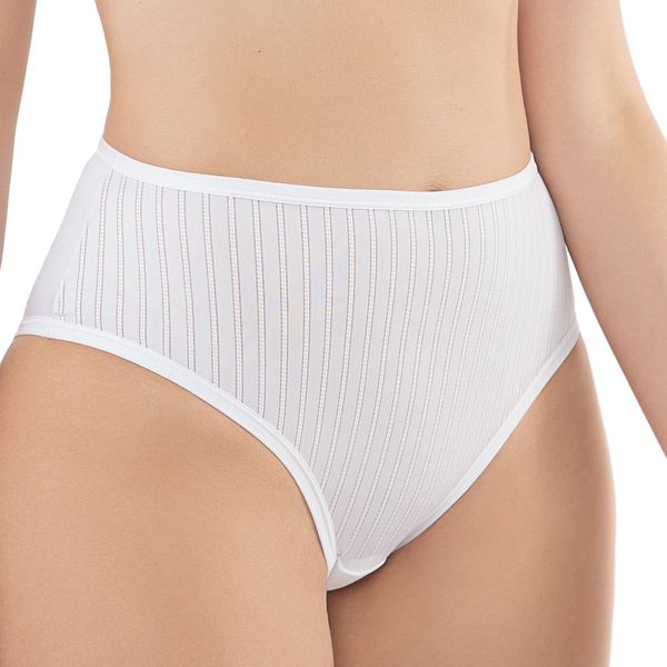 Calcinha Média Em Microfibra Jacquard Branco