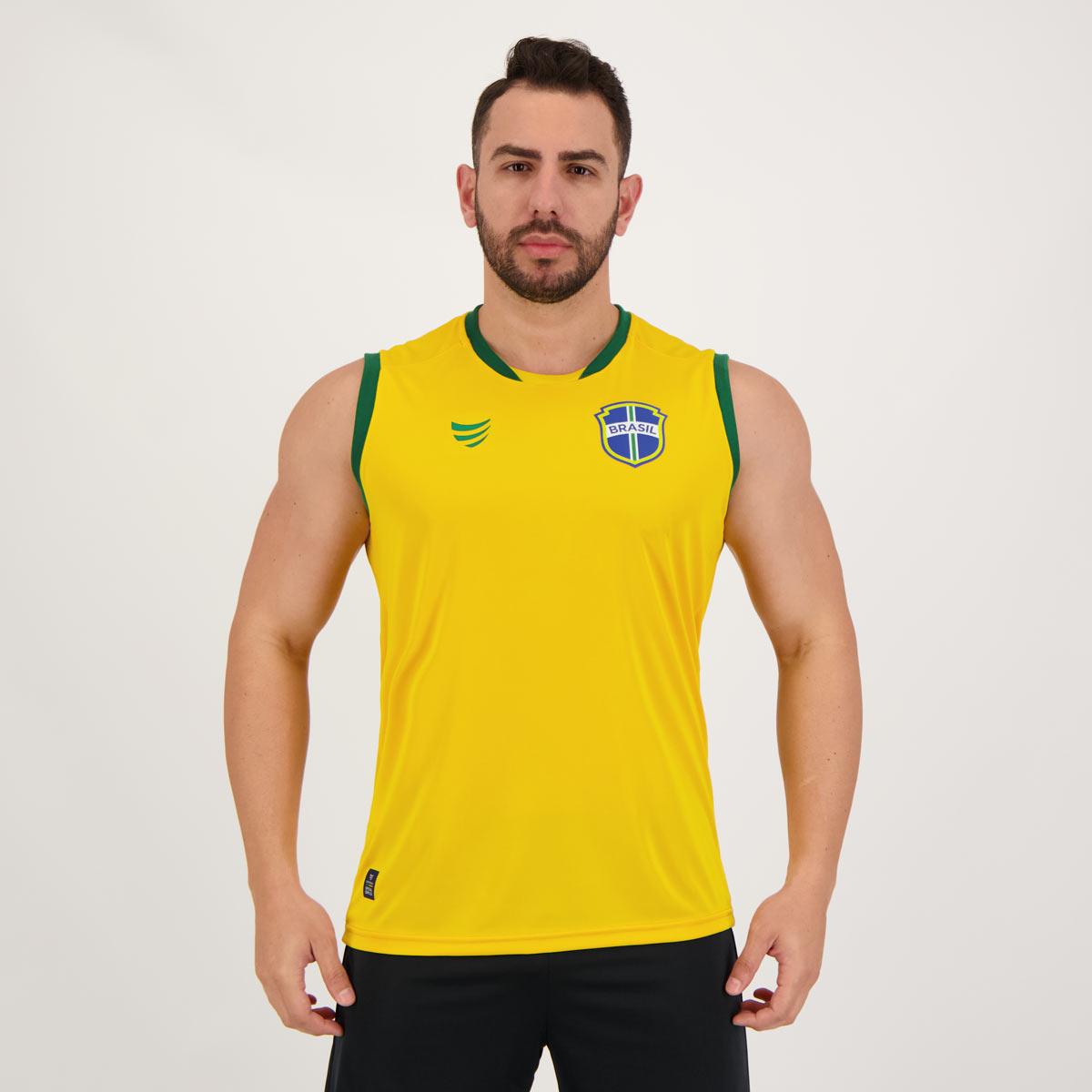 Regata Machão Super Bolla Copa Ouro Brasil Amarela