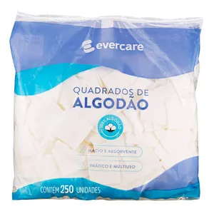 Algodão Quadrado Ever Care 250 Unidades