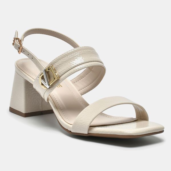 Sandália Salto Médio Off white 171-031-01 34