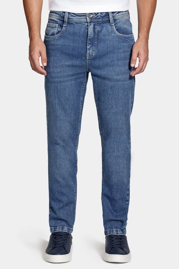 Calça Jeans Slim Azul Medio - 46