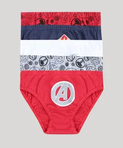 Kit de 5 Cuecas Infantis Os Vingadores Multicor 4