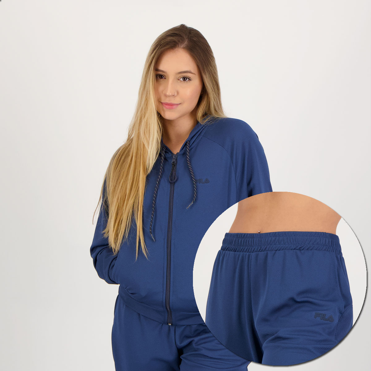 Agasalho Fila Flow Feminino Azul