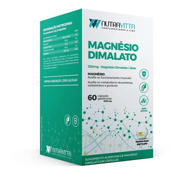 Nutravitta Magnésio Dimalato 60 Cápsulas Sorocaps NUTRA VITTA MAGNESIO DIMALATO 60CAP SORO