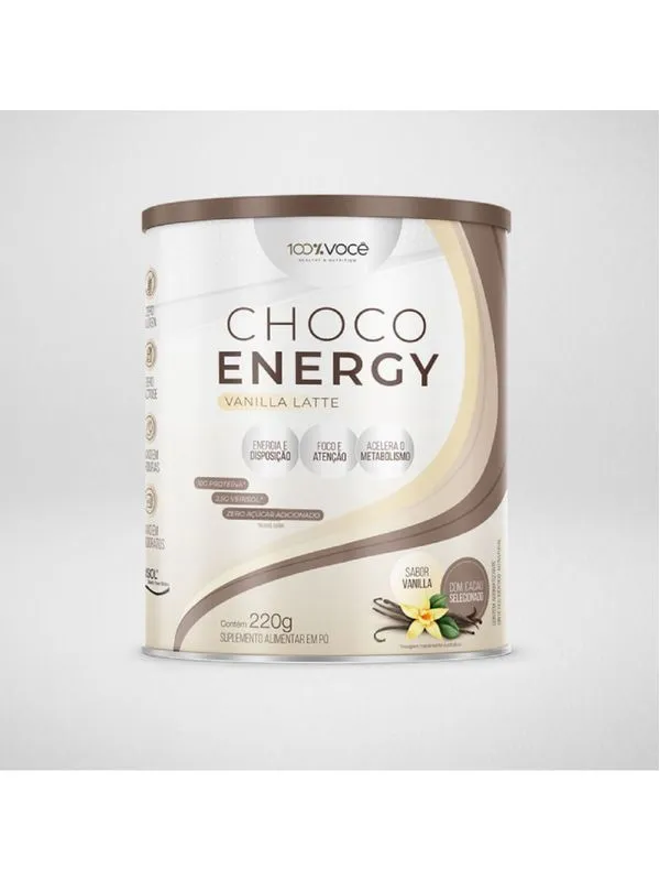 Choco Energy Vanilla 100% Você 220g Choco Energy Vanilla 100% Você 220 g