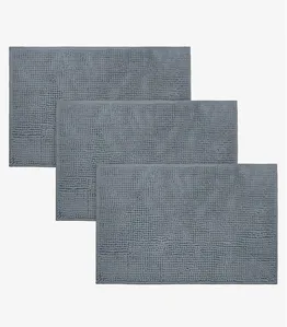 Kit 3 Tapetes Pipoca Bolinha Toque Macio Rovitex Home Cinza UN / Cinza