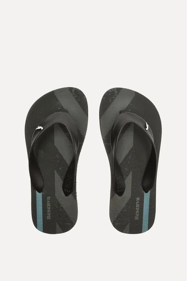 Chinelo Rmi Trancoso Meia Listra Mini Preto/Preto/Branco - 29/30