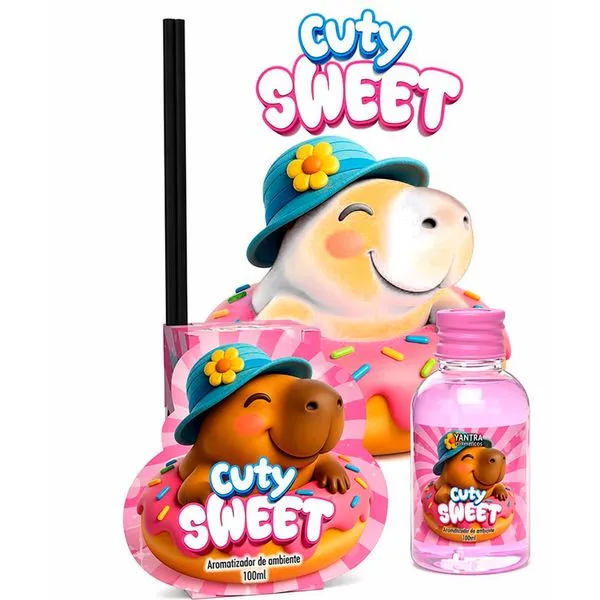 Difusor Aromatizador de Ambientes Cuty Sweety 100ml 1900000414 - Yantra Cosméticos