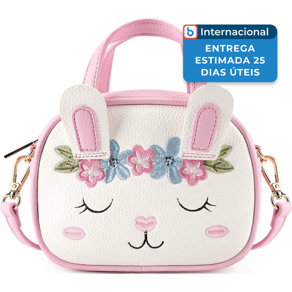 Bolsa Mibasies Infantil Coelho Branco e Rosa A-MBI