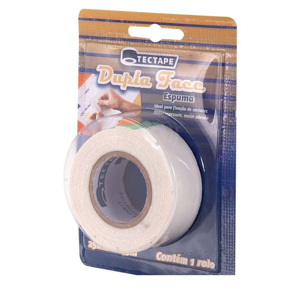 Fita dupla face Espuma 608 25mm x 1,5 metro Tectape