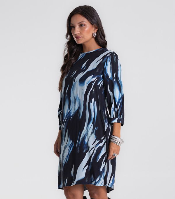 Vestido Curto Endless Viscose Khyara Feminina Azul G