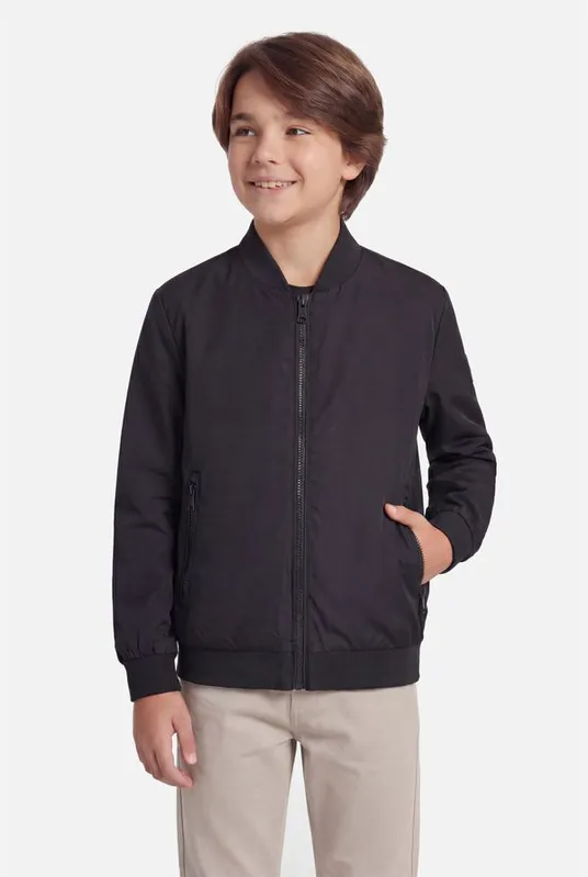 Jaqueta Infantil Bomber Nylon Preto - 6