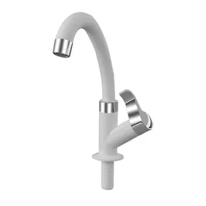 Torneira para Lavatório de Mesa Baixa Orquídea Bica Móvel 1-4 de Volta em Abs Branco Socel Torneira para Lavatório de Mesa Baixa Orquídea Bica Móvel em Abs Branco Socel