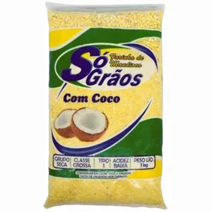 Farinha de Mandioca Branca Com Coco Só Grãos 1kg