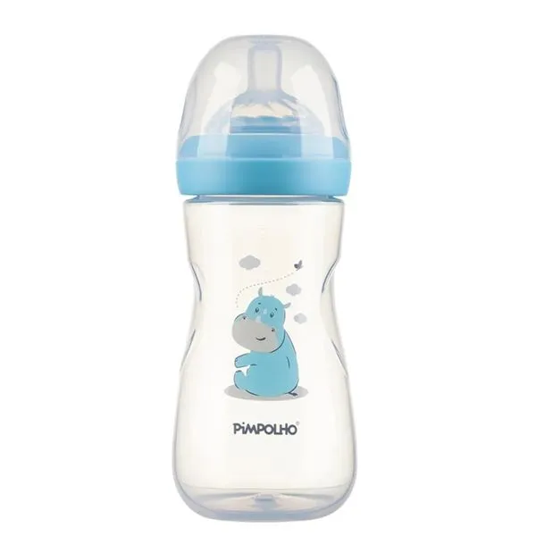 MAMADEIRA SERENA RINOCERONTE AZUL 330ML - PIMPOLHO