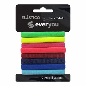 Elástico para Cabelo Ever You Sortido Fio de Meia 8 Unidades