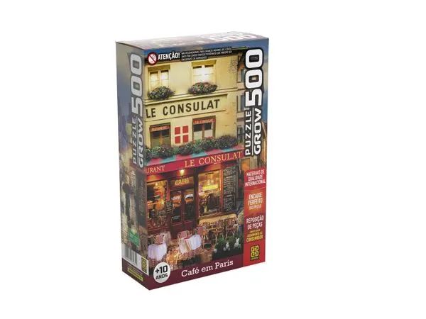 Quebra-Cabeça - 500 Peças - Café em Paris - Grow GROW03965