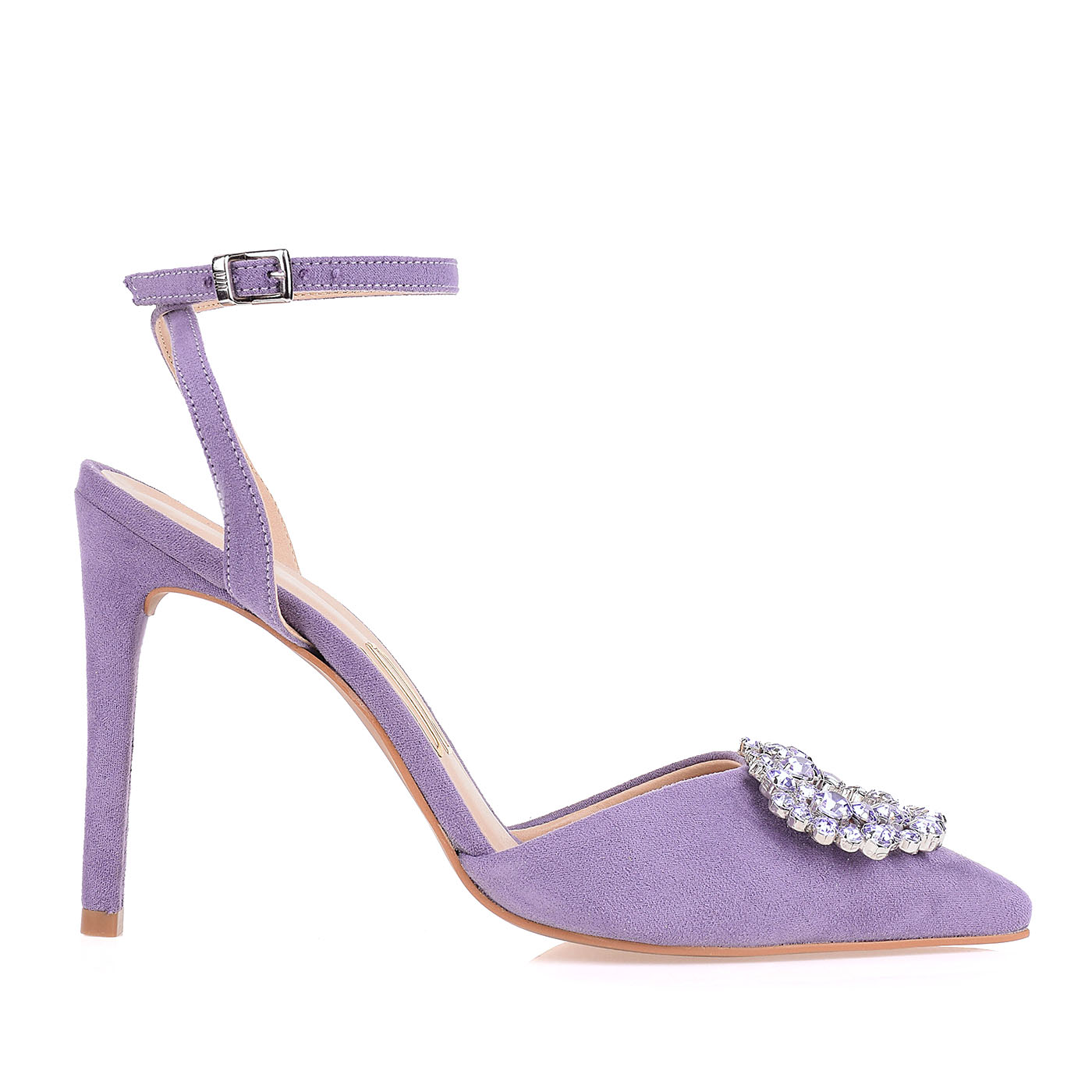 Slingback Salto Alto Camurça Orquide