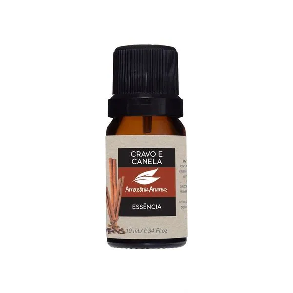 Essência Oleosa Cravo e Canela 10ML Alta Concentração para Difusores e Velas Amazônia Aromas Essência Oleosa Cravo e Canela 10ML para Difusores Amazônia Aromas