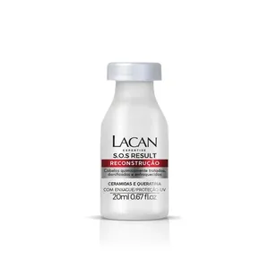 Ampola Capilar Lacan S.O.S Result Super Dose Reconstrução 20ml Ampola Lacan S.O.S Result 20ml