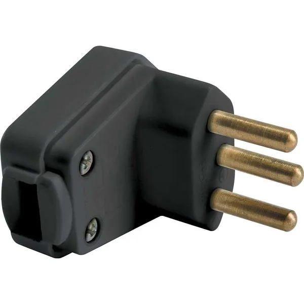 Plugue Macho 2P +T NBR/20A Preto Corpo Triangular - Tramontina