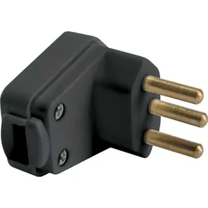 Plugue Macho 2P +T NBR/20A Preto Corpo Triangular - Tramontina