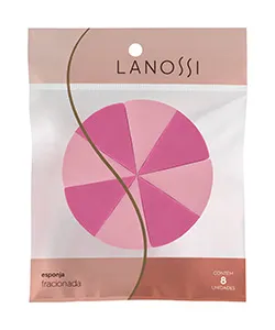 Esponja Maquiagem Lanossi Triangular 8 Unidades ESPONJA MAQUIAGEM LA