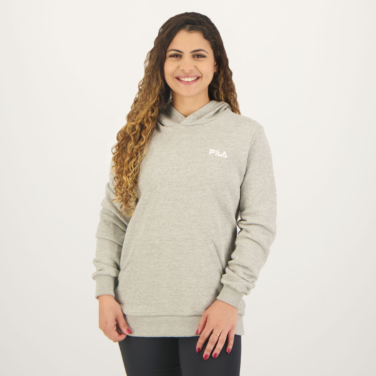 Moletom Fila Classic Feminino Cinza