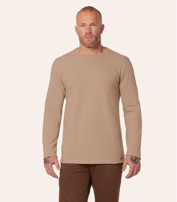 Camiseta Manga Longa Diametro Marrom M
