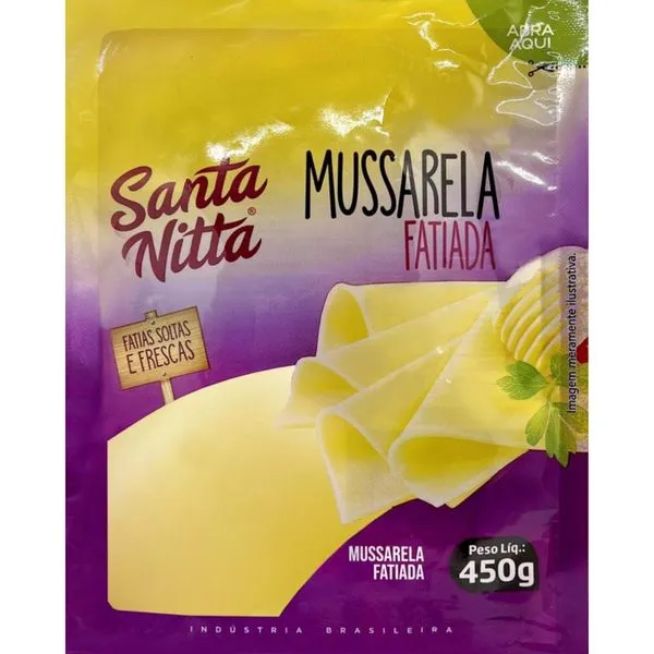 Queijo Mussarela Santa Nitta Fatiado 450g