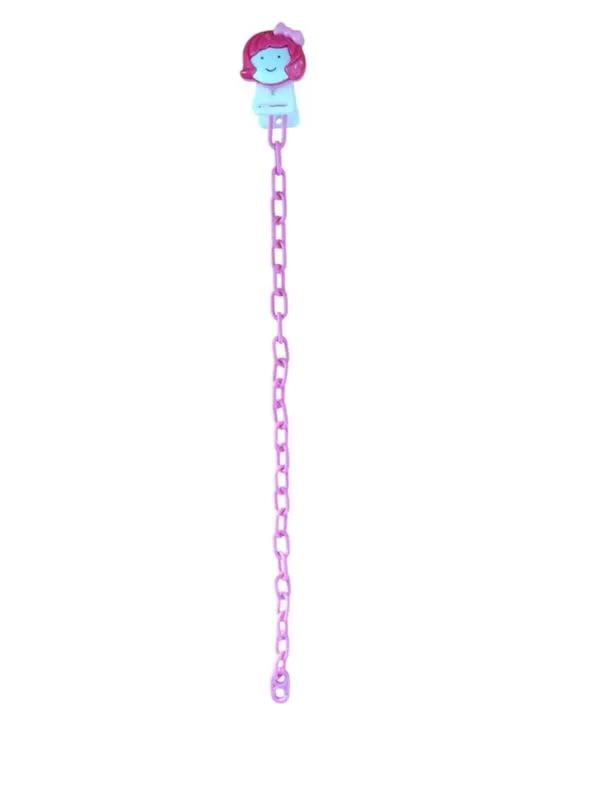 Prendedor De Chupeta Corrente Universal Baby Nany Rosa