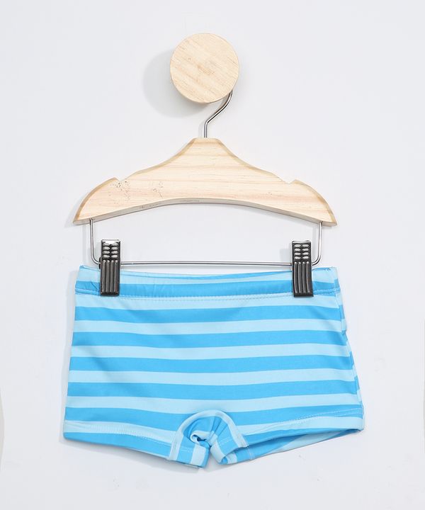 Sunga Infantil Boxer Listrada com Proteção UV50+ Azul 1
