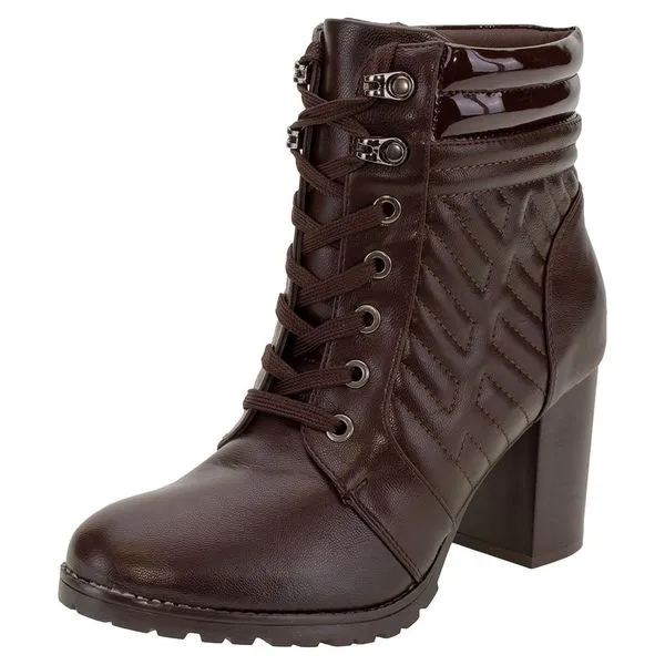 Bota Feminina Coturno Mooncity - 73028 CAFÉ 34