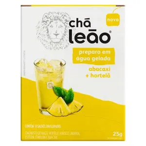 Chá Gelado Leão Abacaxi e Hortelã 10 Sachês Ch? Le?o Gelado Abacaxi e Hortel? 10 Unidades