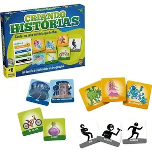 Jogo Educativo Criando Histórias Estimula Criatividade e Imaginação para Crianças Grow Jogo Educativo Criando Histórias Criatividade e Imaginação Grow