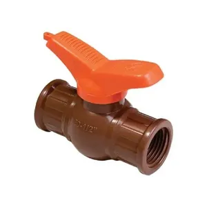 Registro Esfera Roscável 1 para Água Fria em Pvc Marrom para Construção Civil Socel Registro Esfera Roscável 1 em Pvc Marrom para Sistemas de Encanamento Socel