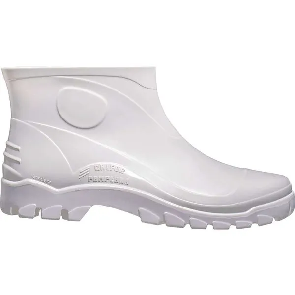 Bota de PVC Cano Extra Curto Branca com Forro Stivaletto STB 515 - CALFOR Bota de PVC Branca Extra Curta com Forro 43 STIVALETTO STB 515 - CALFOR