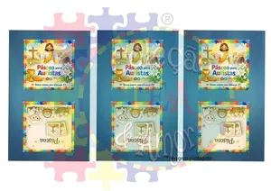 Kit 18 adesivos de Páscoa Autistas para tabletes de chocolates 5 cm - Faça você mesmo