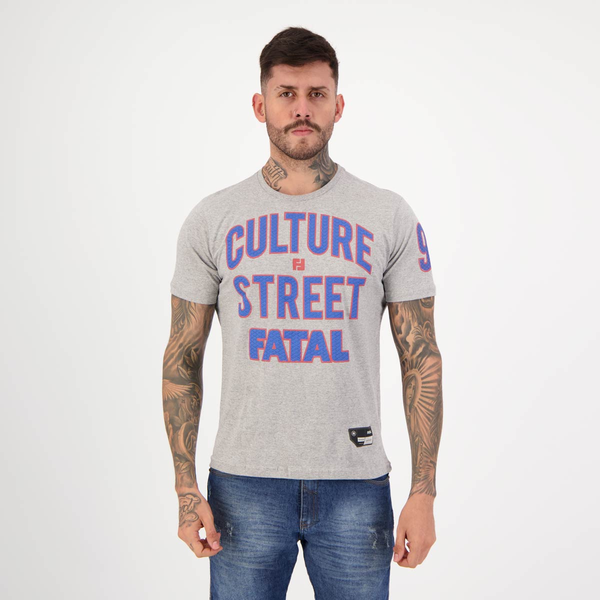 Camiseta Fatal Culture Street Cinza