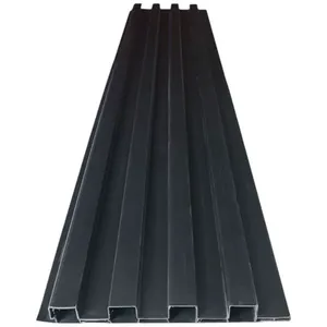 Painel Ripado Em PVC Plasmeg 300x20x2cm Preto Ébano Peça 0,6m² (MP)