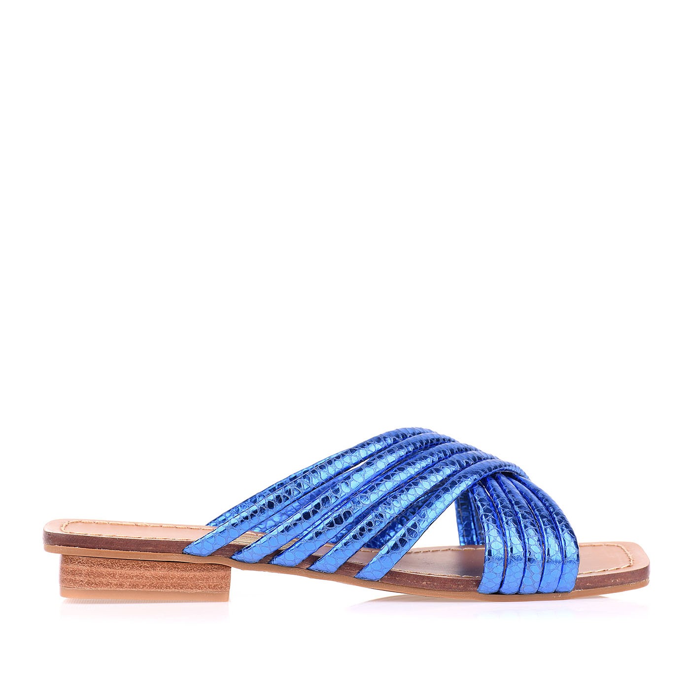 Flat Salto Baixo Metal Serpente Azul