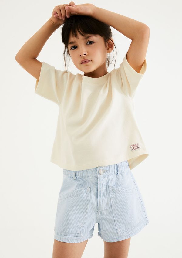 Shorts Infantil Menina Jeans Reto - Azul 016