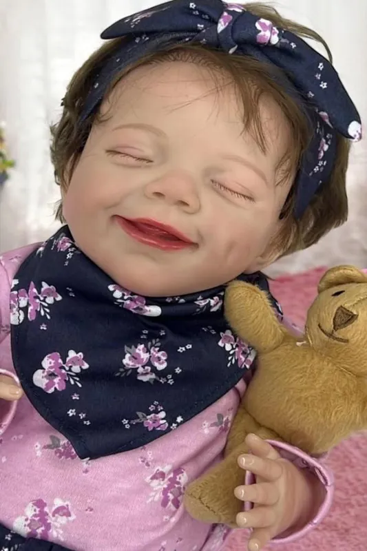 Boneca Bebê Reborn Realista Laura Silicone Pode dar Banho