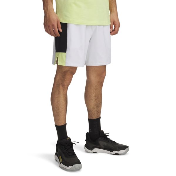 Shorts de Basquete Under Armour Zone Woven Masculino M Branco