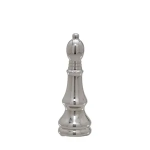 Enfeite Decorativo Bispo Cerâmica Prata 15,5x5x5cm 123201 - Mabruk Presentes